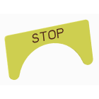 Atx - Unicode 2 - Etiquette jaune adhesive grand modèle marquage STOP