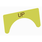 Atx - Unicode 2 - Etiquette jaune adhesive grand modèle marquage UP