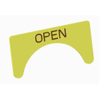 Atx - Unicode 2 - Etiquette jaune adhesive grand modèle marquage OPEN