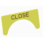 Atx - Unicode 2 - Etiquette jaune adhesive grand modèle marquage CLOSE