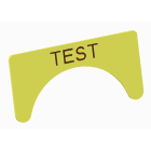Atx - Unicode 2 - Etiquette jaune adhesive grand modèle marquage TEST