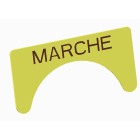 Atx - Unicode 2 - Etiquette jaune adhesive grand modèle marquage MARCHE
