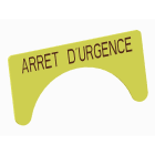Atx - Unicode 2 - Etiquette jaune adhesive grand modèle marquage ARRET D'URGENCE