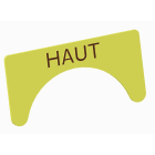 Atx - Unicode 2 - Etiquette jaune adhesive grand modèle marquage HAUT