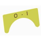 Atx - Unicode 2 - Etiquette jaune adhesive grand modèle marquage O - I