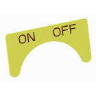 Atx - Unicode 2 - Etiquette jaune adhesive grand modèle marquage ON - OFF