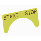 Atx - Unicode 2 - Etiquette jaune adhesive grand modèle marquage START - STOP