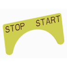 Atx - Unicode 2 - Etiquette jaune adhesive grand modèle marquage STOP - START