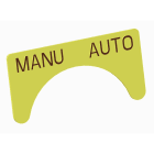 Atx - Unicode 2 - Etiquette jaune adhesive grand modèle marquage MANU - AUTO