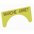 Atx - Unicode 2 - Etiquette jaune adhesive grand modèle marquage MARCHE - ARRET