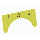 Atx - Unicode 2 - Etiquette jaune adhesive grand modèle marquage I - O - II