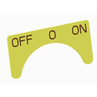 Atx - Unicode 2 - Etiquette jaune adhesive grand modèle marquage OFF - O - ON