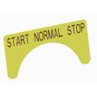 Atx - Unicode 2 - Etiquette jaune adhesive grand modèle marquage START - NORMAL - STOP