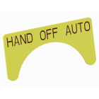 Atx - Unicode 2 - Etiquette jaune adhesive grand modèle marquage HAND - OFF - AUTO