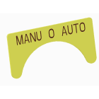 Atx - Unicode 2 - Etiquette jaune adhesive grand modèle marquage MANU - O - AUTO