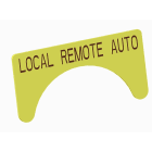 Atx - Unicode 2 - Etiquette jaune adhesive grand modèle marquage LOCAL - REMOTE - AUTO