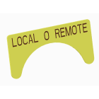 Atx - Unicode 2 - Etiquette jaune adhesive grand modèle marquage LOCAL - O - REMOTE