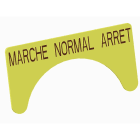 Atx - Unicode 2 - Etiquette jaune adhesive grand modèle marquage MARCHE-NORMAL-ARRET
