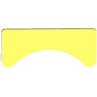 Atx - Unicode 2 - Etiquette jaune adhesive petit modèle vierge lot de 10