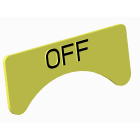 Atx - Unicode 2 - Etiquette jaune adhesive petit modèle marquage OFF