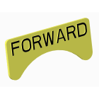 Atx - Unicode 2 - Etiquette jaune adhesive petit modèle marquage FORWARD