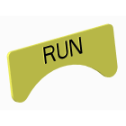Atx - Unicode 2 - Etiquette jaune adhesive petit modèle marquage RUN