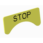 Atx - Unicode 2 - Etiquette jaune adhesive petit modele marquage STOP