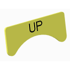 Atx - Unicode 2 - Etiquette jaune adhesive petit modèle marquage UP