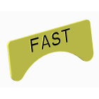 Atx - Unicode 2 - Etiquette jaune adhesive petit modèle marquage FAST