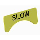 Atx - Unicode 2 - Etiquette jaune adhesive petit modèle marquage SLOW