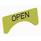 Atx - Unicode 2 - Etiquette jaune adhesive petit modèle marquage OPEN