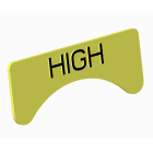 Atx - Unicode 2 - Etiquette jaune adhesive petit modèle marquage HIGH