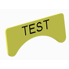 Atx - Unicode 2 - Etiquette jaune adhesive petit modèle marquage TEST