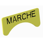 Atx - Unicode 2 - Etiquette jaune adhesive petit modèle marquage MARCHE