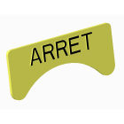 Atx - Unicode 2 - Etiquette jaune adhesive petit modèle marquage ARRET