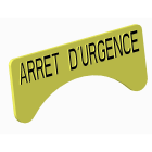Atx - Unicode 2 - Etiquette jaune adhesive petit modèle marquage ARRET D'URGENCE