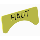 Atx - Unicode 2 - Etiquette jaune adhesive petit modèle marquage HAUT