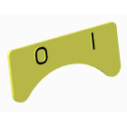 Atx - Unicode 2 - Etiquette jaune adhesive petit modèle marquage O - I