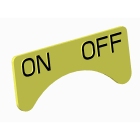 Atx - Unicode 2 - Etiquette jaune adhesive petit modèle marquage ON - OFF