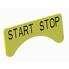 Atx - Unicode 2 - Etiquette jaune adhesive petit modèle marquage START - STOP