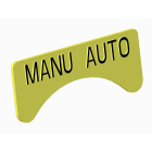 Atx - Unicode 2 - Etiquette jaune adhesive petit modèle marquage MANU - AUTO