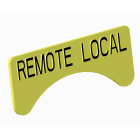 Atx - Unicode 2 - Etiquette jaune adhesive petit modèle marquage REMOTE - LOCAL