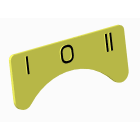 Atx - Unicode 2 - Etiquette jaune adhesive petit modèle marquage I - O - II