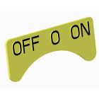 Atx - Unicode 2 - Etiquette jaune adhesive petit modèle marquage OFF - O - ON