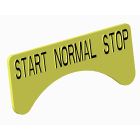 Atx - Unicode 2 - Etiquette jaune adhesive petit modèle marquage START - NORMAL - STOP