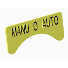 Atx - Unicode 2 - Etiquette jaune adhesive petit modèle marquage MANU - O - AUTO