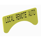Atx - Unicode 2 - Etiquette jaune adhesive petit modèle marquage LOCAL - REMOTE - AUTO