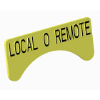 Atx - Unicode 2 - Etiquette jaune adhesive petit modèle marquage LOCAL - O - REMOTE