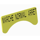 Atx - Unicode 2 - Etiquette jaune adhesive petit modèle marquage MARCHE-NORMAL-ARRET