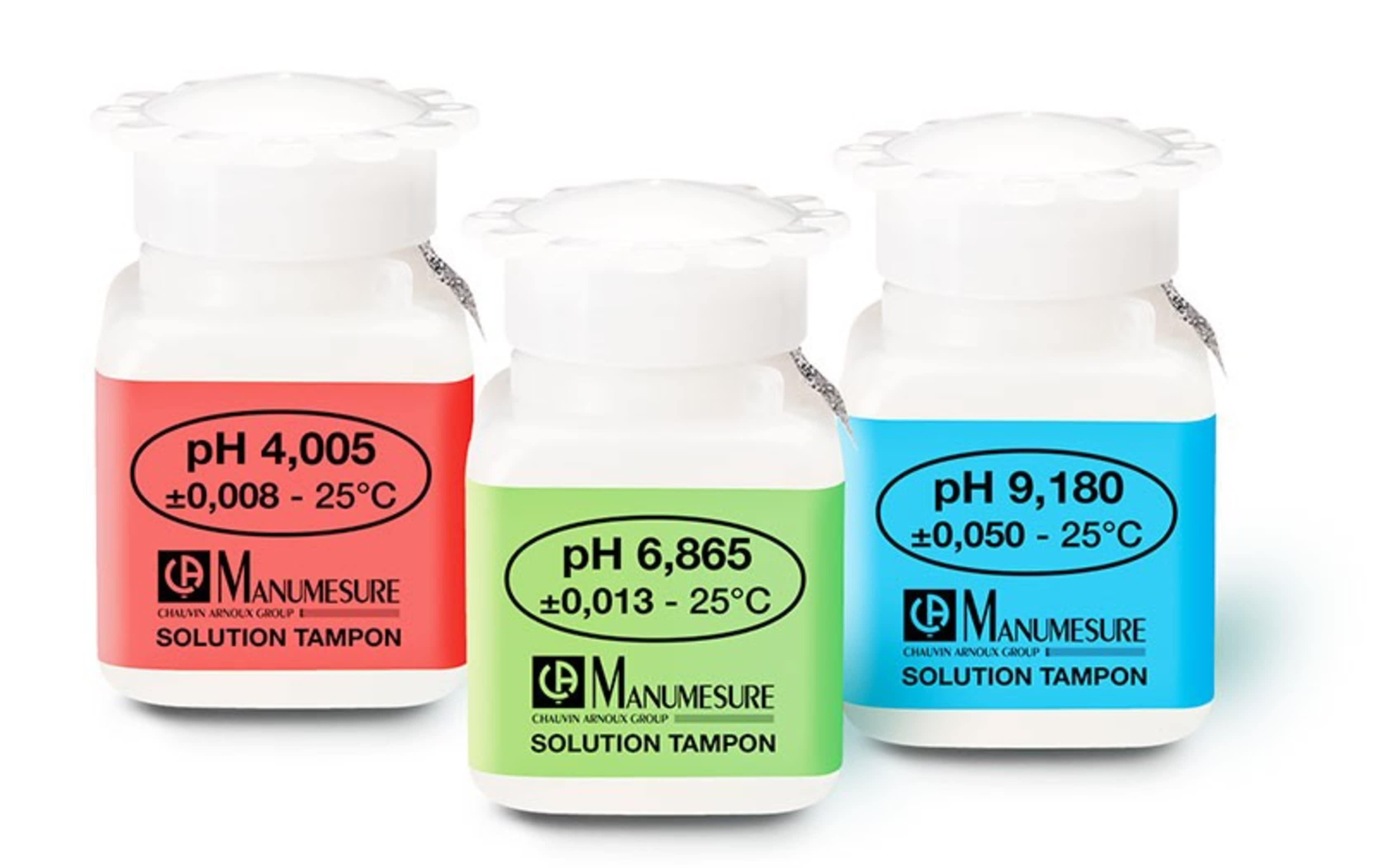 Chauvin-Arnoux - Lot de 5 flacons de 3 tampon pH 4, 7 et 9 cert. COFRAC